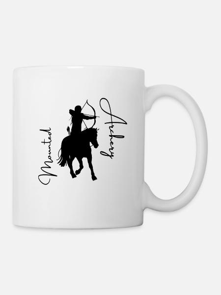 Mounted archer black - Mug - white