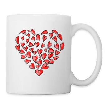 Cœur Coeur - Mug blanc - blanc - Droite