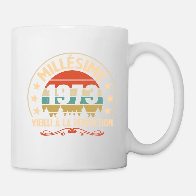 Cadeau Millésime 1973 Vieilli À La Perefection - Mug blanc - blanc