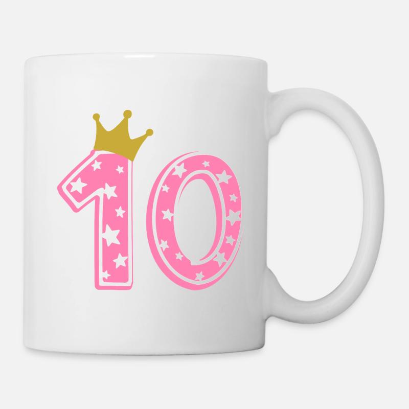 10 Krone 10. Geburtstag 10 Jahre - Tasse - Weiß