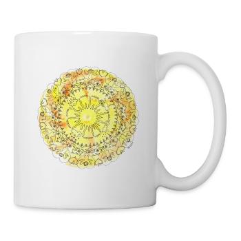 Mandala "You are wonderful" - Watercolor - Mug - white - Right