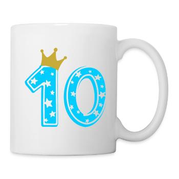 10 Krone 10. Geburtstag 10 Jahre - Tasse - Weiß - Rechts
