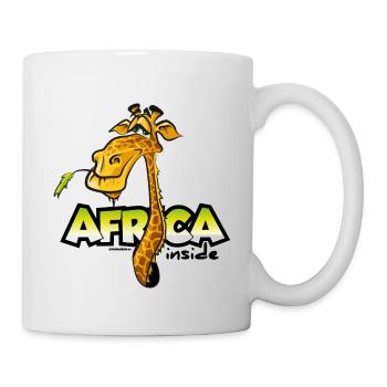 drôle de girafe Afrique à l’intérieur du Kenya Safari - Mug blanc - blanc - Droite