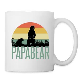 Papa Ours et Bébé Ours pour la fête des Pères - Mug blanc - blanc - Droite