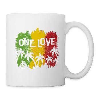 One Love, Reggae Lover, Love Regga Music - Mug - white - Right