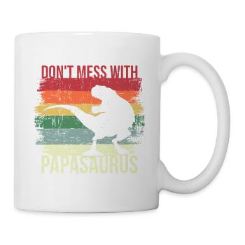 Papasaurus Rex - Mug blanc - blanc - Droite