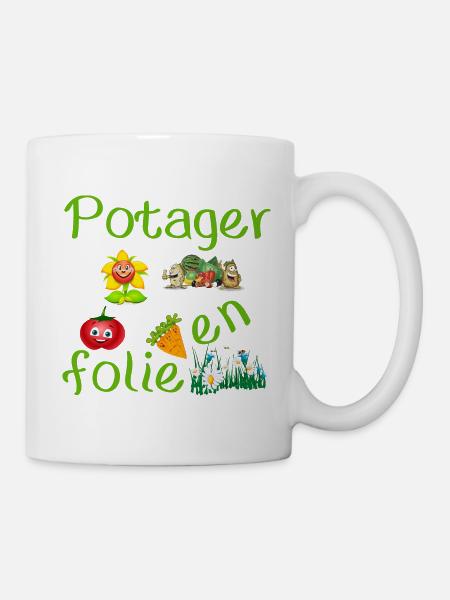 Potager en folie cadeau humour - Mug blanc - blanc
