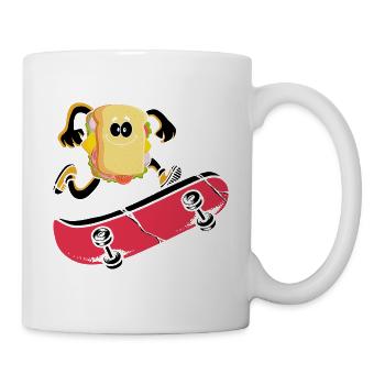 Sandwich Skateboard Skateboard skateboard skateboard - Mug blanc - blanc - Droite