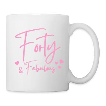 Vierzig fabelhaft - Tasse - Weiß - Rechts