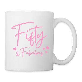 Fünfzig fabelhaft - Tasse - Weiß - Rechts