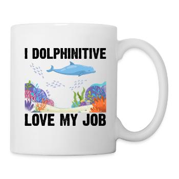 Dolphin Diving Diver Marine Biologist Zooologist - Mug - white - Right