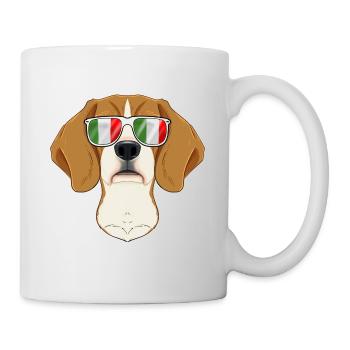 Beagle Italy Sunglasses I Italian Flag - Tasse - Weiß - Rechts