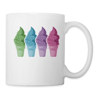 softeis in der waffel naschkatze nice ice - Tasse - Weiß - Rechts