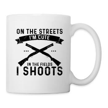 Funny Duck Hunting Design Hunter Hunting Duck Design - Mug - white - Right