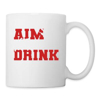 Target throwing drink. Strong Drinker Gift - Mug - white - Right