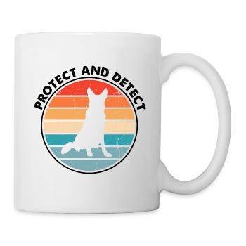 Design Deutscher Schäferhund Polizei Design - Tasse - Weiß - Rechts
