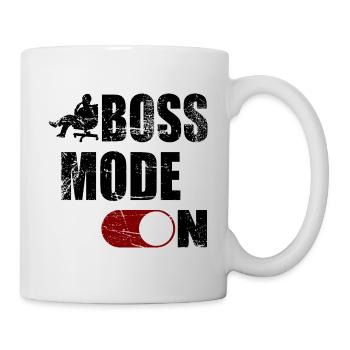 BOSS MODE ON - Tasse - Weiß - Rechts