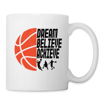 Basketball Motivation Dream Believe Achieve Dire - Mug blanc - blanc - Droite