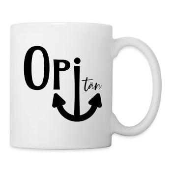 Opitän | Opa ist der Kapitän - Tasse - Weiß - Rechts