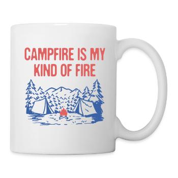 Campfire is My Kind of Fire Camping Hiking Camper - Mug - white - Right