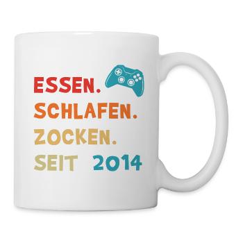 Jahrgang 2014 8 Geburtstag Geschenkidee für Gamer - Tasse - Weiß - Rechts