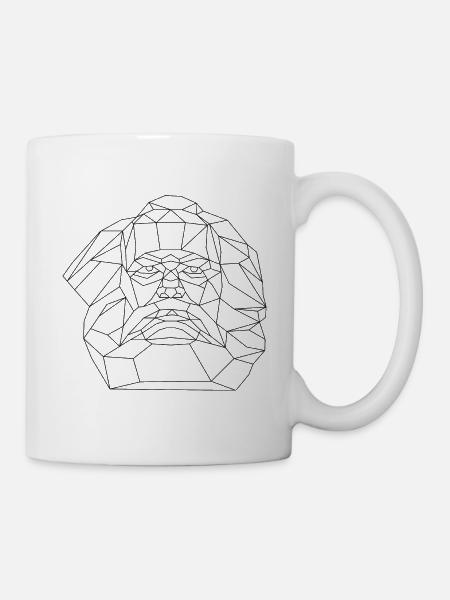 Karl Mag's Polygon Schwarz | Chemnitz | Karl Marx - Tasse - Weiß