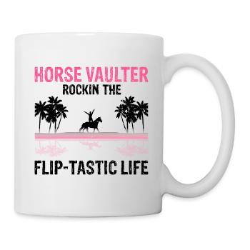 Voltigieren Design und Voltigieren Pferde Designs - Tasse - Weiß - Rechts