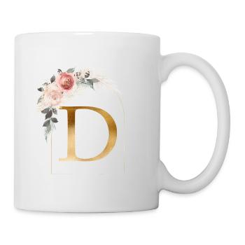 Monogramme personnalisable D Flower Arch - Mug blanc - blanc - Droite