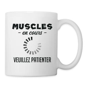 Muscles en cours de chargement - Corps de Rêve - Mug blanc - blanc - Droite