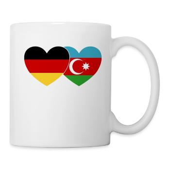 Germany Azerbaijan Flag Heart - Mug - white - Right
