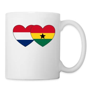 Holland Ghana Flag Heart - Mug - white - Right