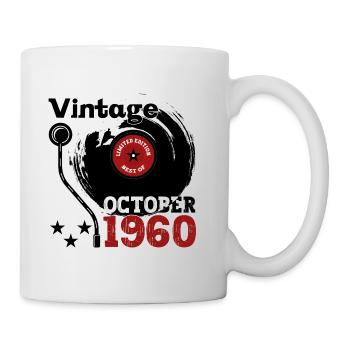Octobre Né 1960 62ème anniversaire Cadeau - Mug blanc - blanc - Droite