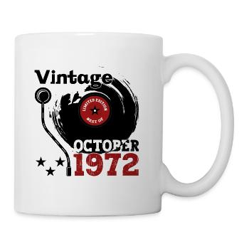 Octobre Vintage 1972 50ème Cadeau d’Anniversaire - Mug blanc - blanc - Droite
