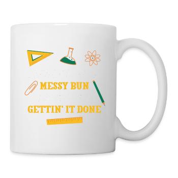 Sausage Roll Messy Bun Lesson Plans Funny Teacher - Mug - white - Right