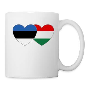 Estland Ungarn Flagge Herz - Tasse - Weiß - Rechts