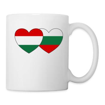Ungarn Bulgarien Flagge Herz - Tasse - Weiß - Rechts