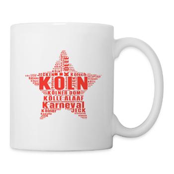 Kölner Karneval Stern Köln - Tasse - Weiß - Rechts