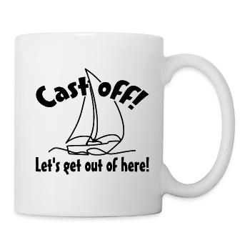 Let's take off - cast off! - Mug - white - Right