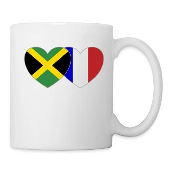 Jamaika Frankreich Flagge Herz - Tasse - Weiß - Rechts