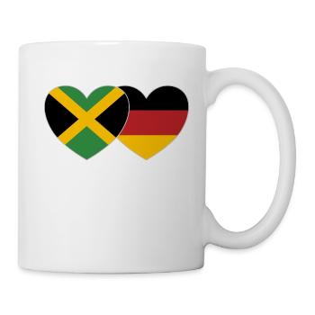 Jamaïque Allemagne Drapeau Coeur - Mug blanc - blanc - Droite