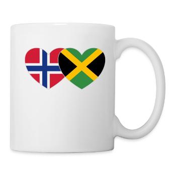 Norwegen Jamaika Flagge Herz - Tasse - Weiß - Rechts
