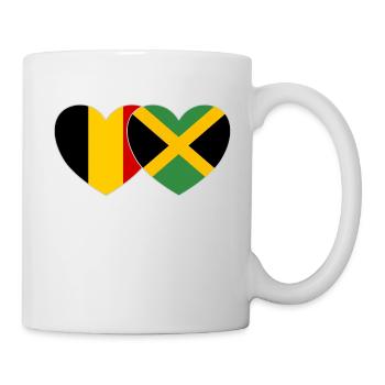 Belgien Jamaika Flagge Herz - Tasse - Weiß - Rechts