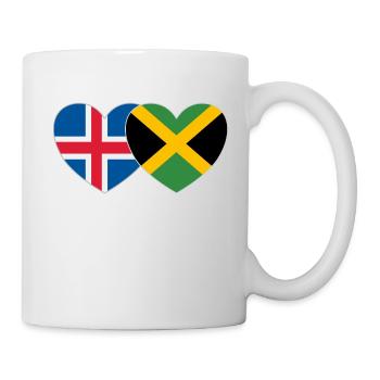 Island Jamaika Flagge Herz - Tasse - Weiß - Rechts