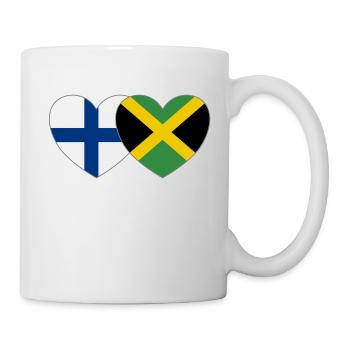 Finnland Jamaika Flagge Herz - Tasse - Weiß - Rechts