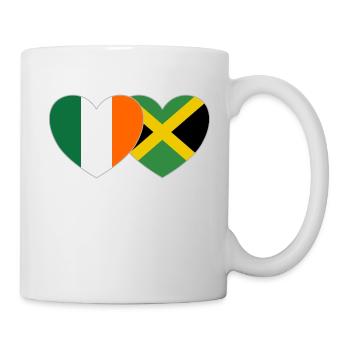 Irland Jamaika Flagge Herz - Tasse - Weiß - Rechts