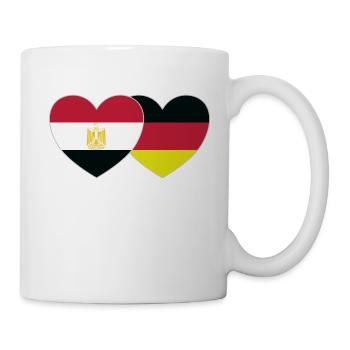 Egypt Germany Flag Heart - Mug - white - Right