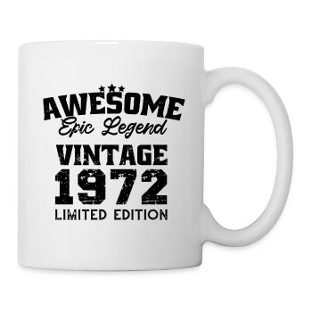 Retro Vintage 1972 Birthday 50 Years Born in 1972 - Tasse - Weiß - Rechts