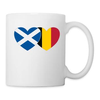 Ecosse Belgique Flag Heart - Mug blanc - blanc - Droite