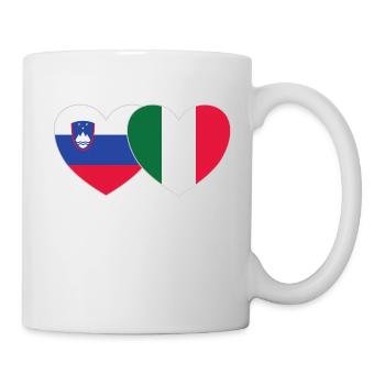 Slowenien Italien Flagge Herz - Tasse - Weiß - Rechts