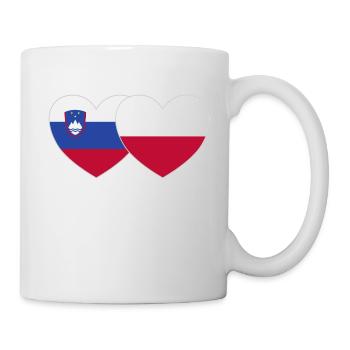 Slowenien Polen Flagge Herz - Tasse - Weiß - Rechts